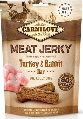 Изображение Brit Carnilove Dog Jerky Turkey & Rabbit Bar - indyk i królik 100g