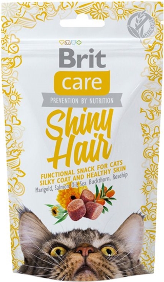 Picture of Brit Przysmak dla kota SHINY HAIR 50g