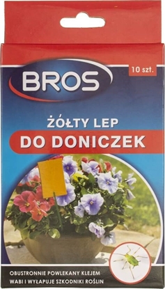 Attēls no Bros Bros Lep do doniczek żółty - 10 sztuk