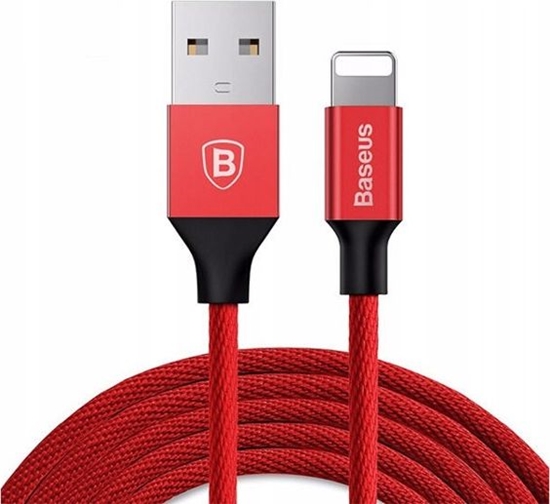 Picture of CABLE LIGHTNING TO USB 1.8M/RED CALYW-A09 BASEUS