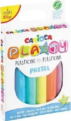 Attēls no Carioca Plastelina 100g 6 kolorów pastelowa