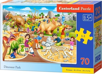 Изображение Castorland Puzzle 70 elementów - Park dinozaurów (070046)