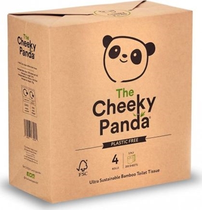 Attēls no Cheeky Panda Papier toaletowy bambusowy trzywarstwowy 4 rolki w papierze - Cheeky Panda
