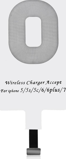 Изображение Choetech Choetech adapter do bezprzewodowego ładowania Qi Lightning wkładka indukcyjna biały (WP-IP-301WH)