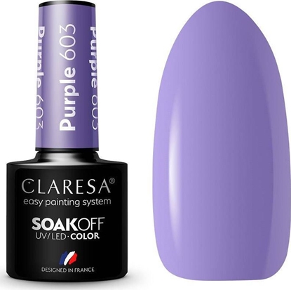 Attēls no Claresa Claresa Soak Off UV/LED Purple lakier hybrydowy 603 5g