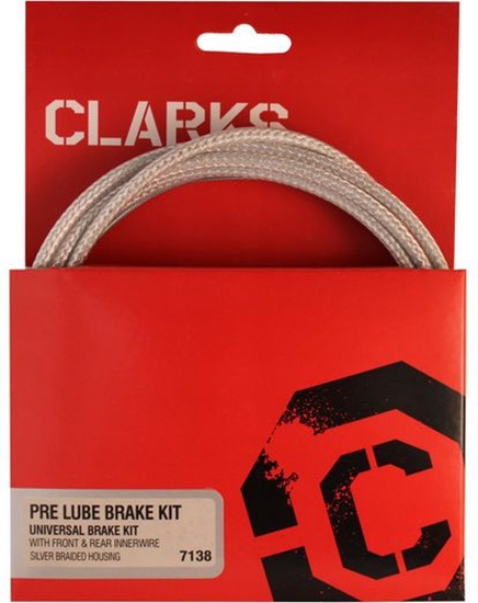 Picture of Clarks Zestaw hamulcowy CLARK'S PRE LUBE CARBON Mtb/Szosa uniwersalny pancerz srebrny karbon
