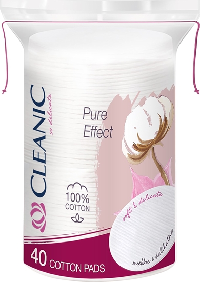 Изображение Cleanic Płatki kosmetyczne Pure Effect owalne 1op. 40szt