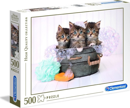 Picture of Clementoni Puzzle 500 elementów High Quality Kittens and Soap