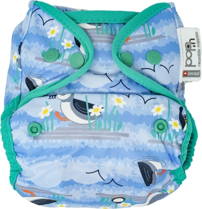 Attēls no Close Caboo Otulacz, pieluszka wielorazowa Pop-in AIO Blue Puffin z napami 4.5-16 kg, 1 szt.