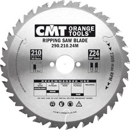 Изображение CMT piła HM 160x20x2,2/1,6 Z=12 cięcie wzdłużne (290.160.12H)