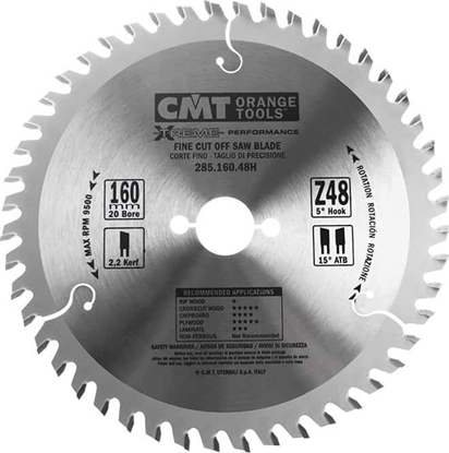 Изображение CMT piła HM D=160 F=20 Z=48 K=2,2/1,6 (285.160.48H)