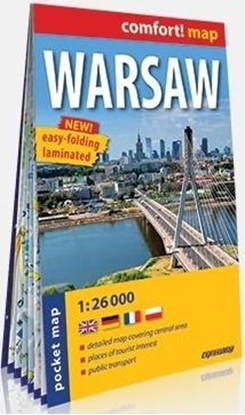 Attēls no Comfort! map Warsaw 1:26 000 mapa kieszonkowa