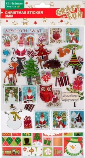 Изображение Craft with Fun CF OZDOBA BN NAKLEJKI 3MIX 16X29 12/288