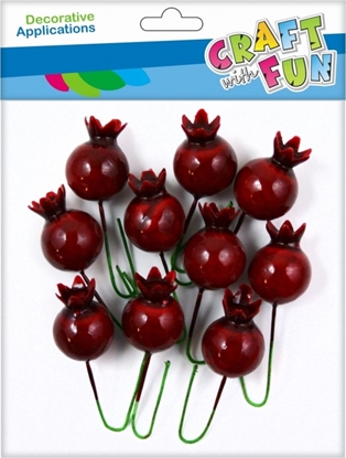 Attēls no Craft with Fun CF OZDOBA DEK DRUCIK DZIKA ROZA 2CM 10SZT 12/144