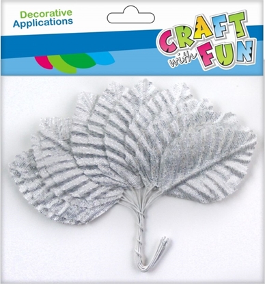 Attēls no Craft with Fun CF OZDOBA DEK DRUCIK LISC 5,5CM 12SZT SREB12/960