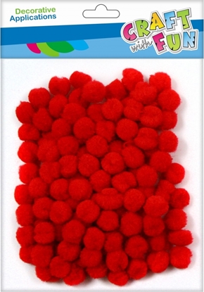 Изображение Craft with Fun CF OZDOBA DEK POMPON 120SZT/1CM CZERW PBH 12/144