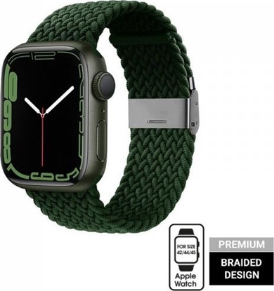 Изображение Crong Pasek pleciony Crong Wave Band do Apple Watch 42/44/45 mm zielony