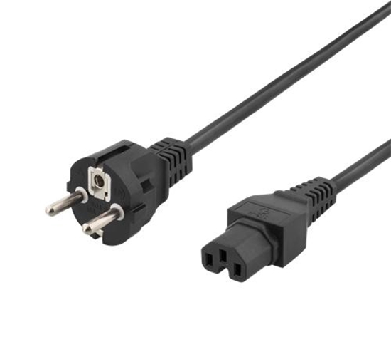 Picture of Deltaco DEL-117D power cable Black 5 m C15 coupler CEE7/7