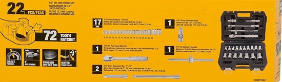 Picture of Dewalt 22 el. zestaw nasadek 1/2"