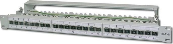 Picture of DIGITUS Patchpanel 1HE 24-Port Cat6a geschirmt schwarz