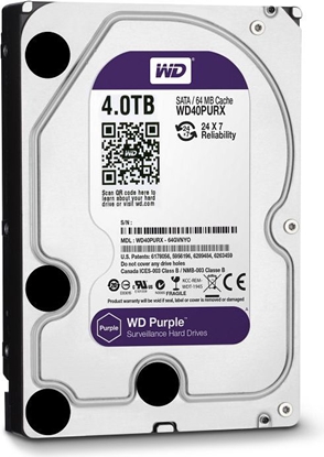 Attēls no Dysk WD Purple 4TB 3.5" SATA III (WD40PURX)