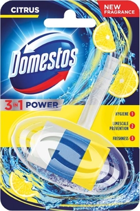 Изображение Domestos SKU 101102002 - Domestos kostka z koszyczkiem CITRUS 40g, 3w1 Power.