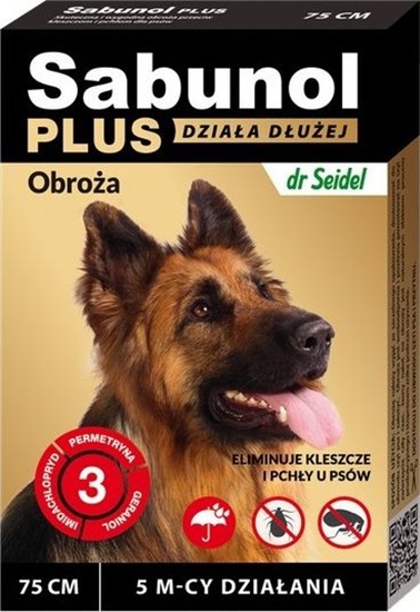 Изображение Dr Seidel SABUNOL PLUS - obroża przeciw pchłom i kleszczom dla psa 75cm