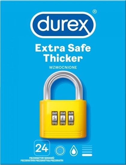 Picture of Durex  Durex Extra Safe Thicker prezerwatywy wzmocnione 24 szt