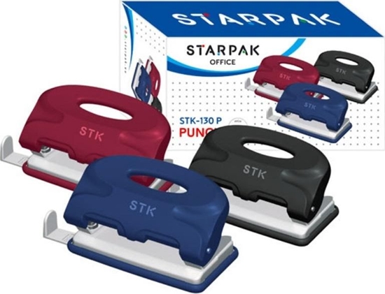 Изображение Dziurkacz Starpak 10 kartek Granatowy (PCH-130P G)