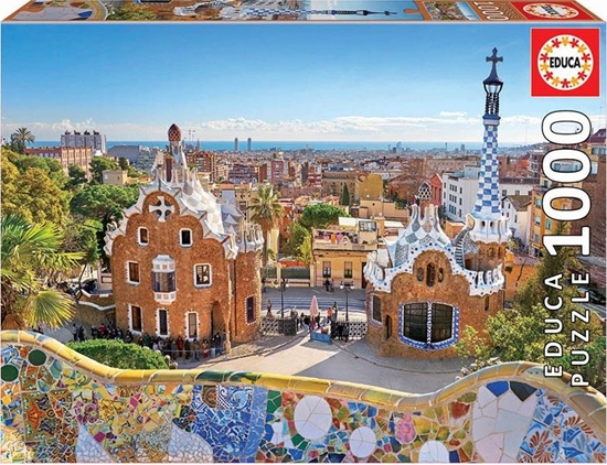 Изображение Educa Puzzle 1000 elementów Barcelona widok z parku Guell