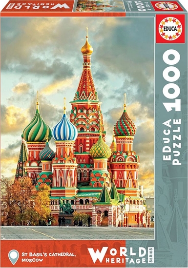 Изображение Educa Puzzle 1000 elementów Cerkiew Wasyla Błogosławionego