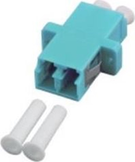 Picture of EFB EFB Adapter LC/LC Duplex wielomodowy OM3/OM4, plastik/ceramiczna tuleja, Aqua