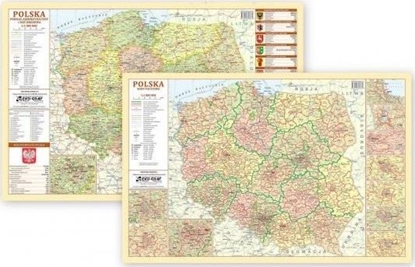 Picture of EkoGraf Podkładka na biurko - Mapa adm. i kodowa Polska