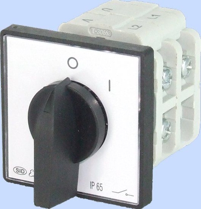 Picture of Elektromet Łącznik krzywkowy 0-1 3P 16A IP65 Łuk 16-12 z płytką przednią (921609)