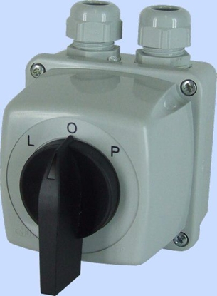 Picture of Elektromet Łącznik krzywkowy L-0-P 3P 25A IP44 Łuk E25-43 w obudowie (952542)