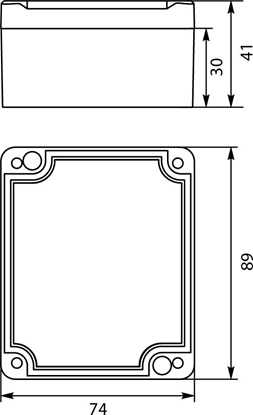 Picture of Elektro-Plast STRONG Puszka hermetyczna n/t 89x74x41mm IP67 PHP-54 szary (62.54)