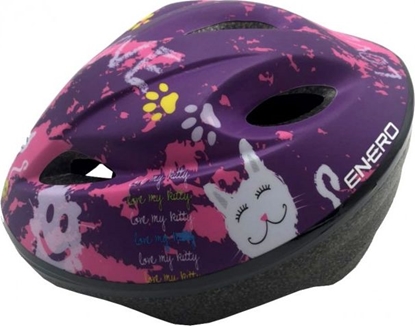 Изображение Enero Kask rowerowy dziecięcy regulowany Love Kitty r. M, 49-51cm (1011103)