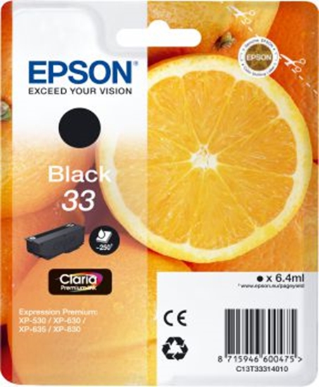 Picture of Epson Oranges C13T33314010 ink cartridge 1 pc(s) Original Black