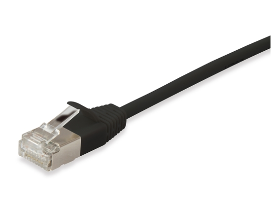 Picture of Equip Cat.6A F/FTP Slim Patch Cable, 0.5m, Black