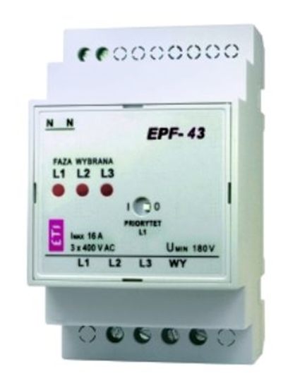 Изображение Eti-Polam Automatyczny przełącznik faz 16A 1Z EPF-43 (002470280)