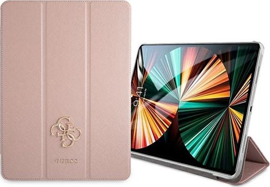 Изображение Etui na tablet Guess Etui Guess GUIC12PUSASPI Apple iPad Pro 12.9 2021 (5. generacji) Book Cover różowy/pink Saffiano Collection