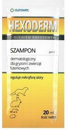 Attēls no EUROWET HEXODERM SZAMPON DLA GRYZONI SASZETKA 20ml