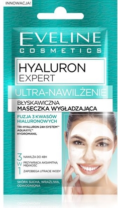 Изображение Eveline Hyaluron Expert Ultra-Nawilżenie Maseczka wygładzająca błyskawiczna 2x5ml