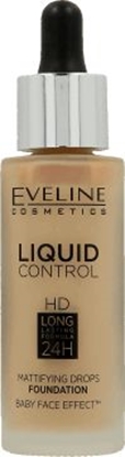 Attēls no Eveline Liquid Control HD Podkład do twarzy z dropperem nr 040 Warm Beige 32ml