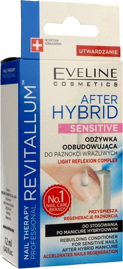 Picture of Eveline Nail Therapy Revitallum Odżywka do paznokci odbudowująca After Hybrid Sensitive 12ml