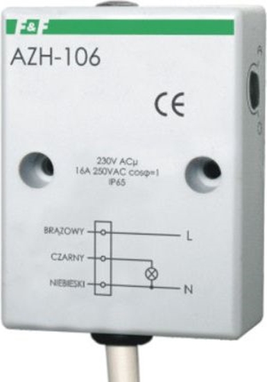 Изображение F&F Automat zmierzchowy 16A 12V AC/DC 2-1000lx obudowa (AZH-106-12V)