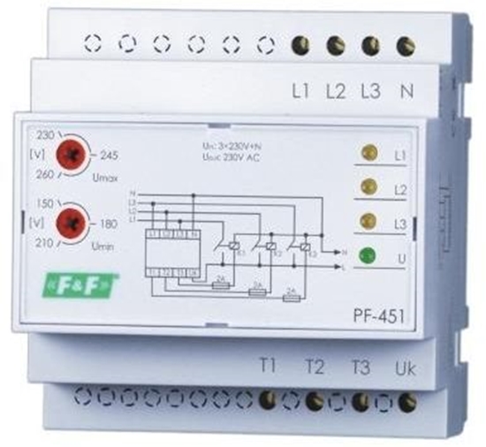 Picture of F&F Automatyczny przełącznik faz do współpracy ze stycznikami (PF-451)