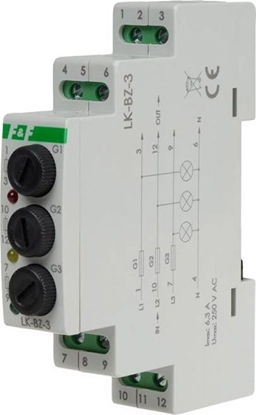 Изображение F&F F F Lampka kontrolna 3F + Moduł bezpiecznikowy 3P na wymienne wkładki topikowe LK-BZ-3 K