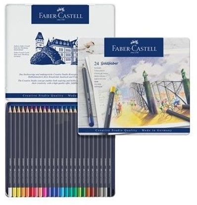 Attēls no Faber-Castell Kredki Goldfaber 24 kol. opak. metal (114724)