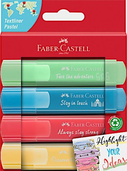 Изображение Faber-Castell Zakreślacz pastelowy 4 kolory FABER CASTELL